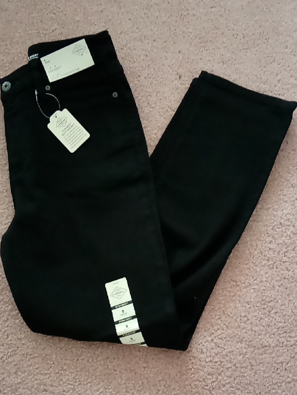NWT St John's BayBlack Women's Straight Leg Jeans